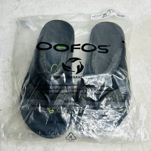OOFOS Unisex OOriginal Thong Lightweight Regular Sandal Black Sz M9 W11 main image 5